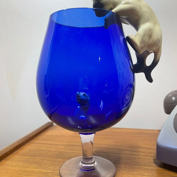 Cat and Mouse Brandy Glass Etsy UK