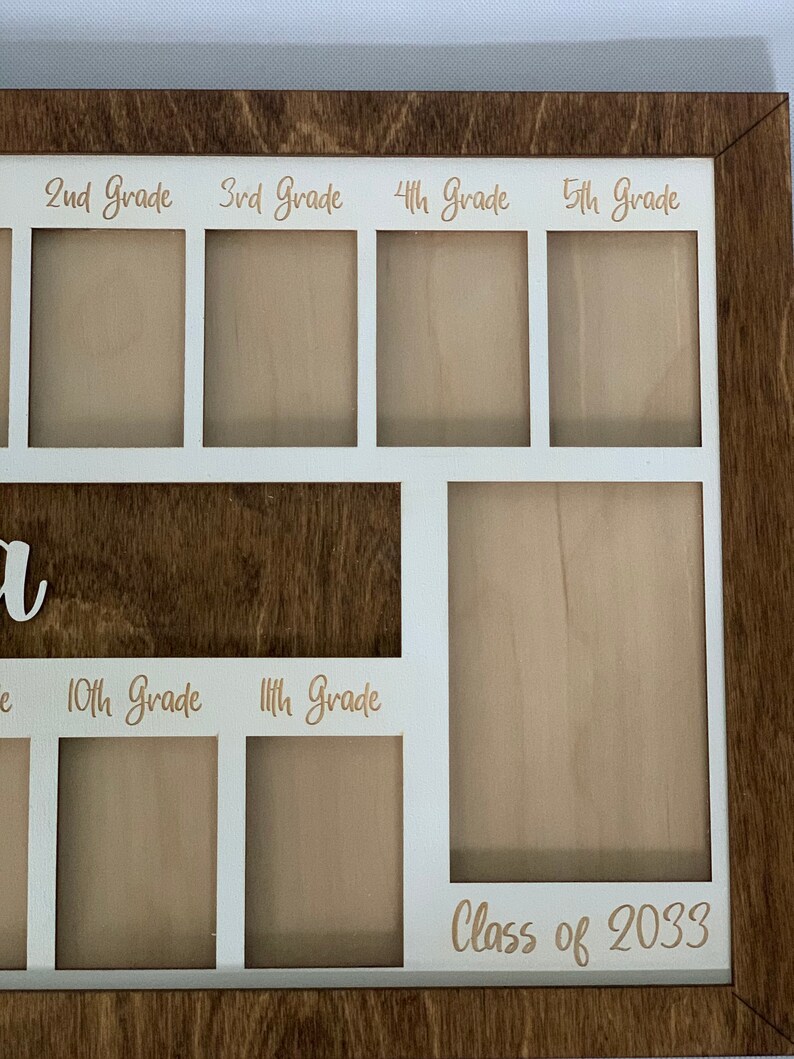 3D PreK12 School Years Picture Frame Custom Personalized Etsy
