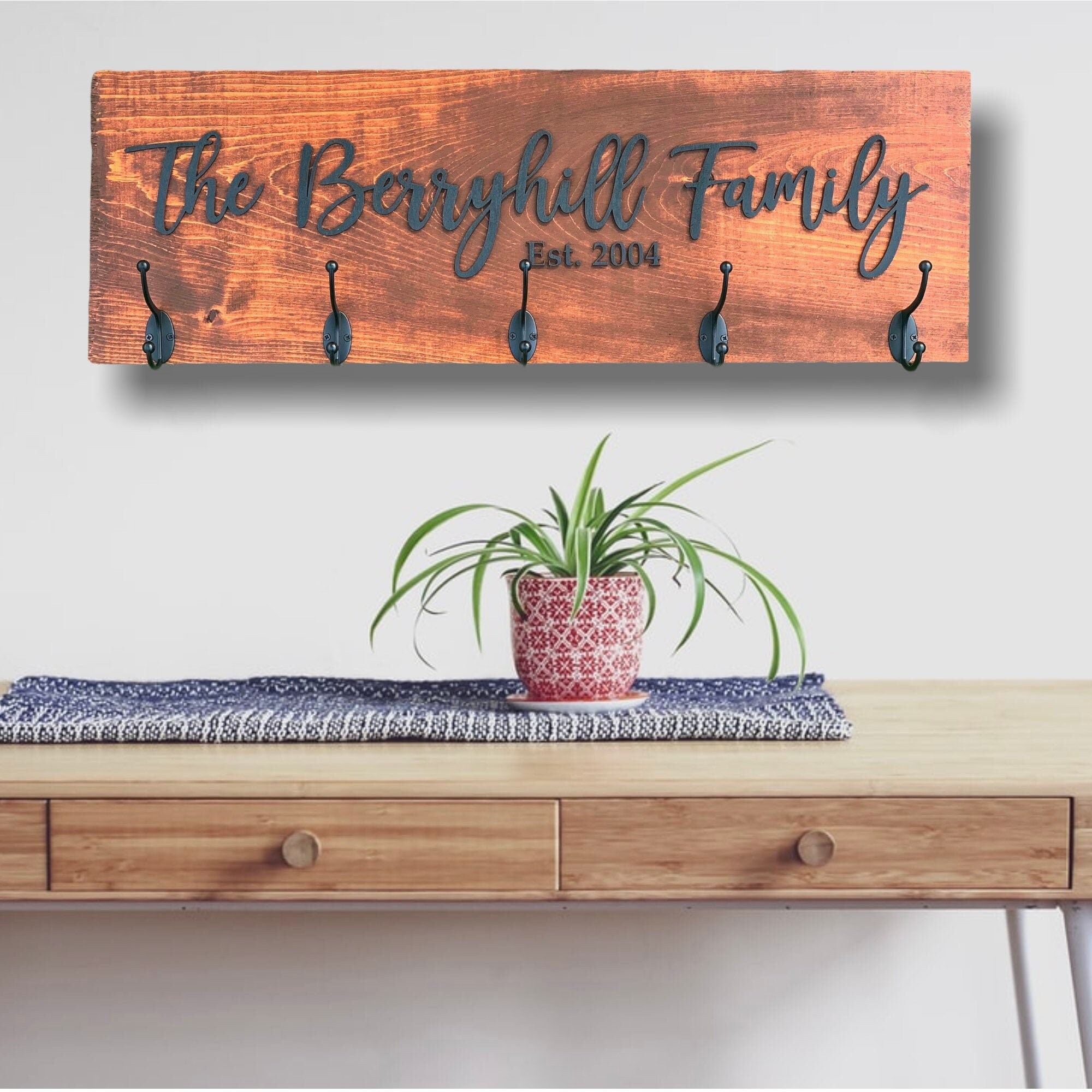 Welcome coat rack wooden sign hotsell