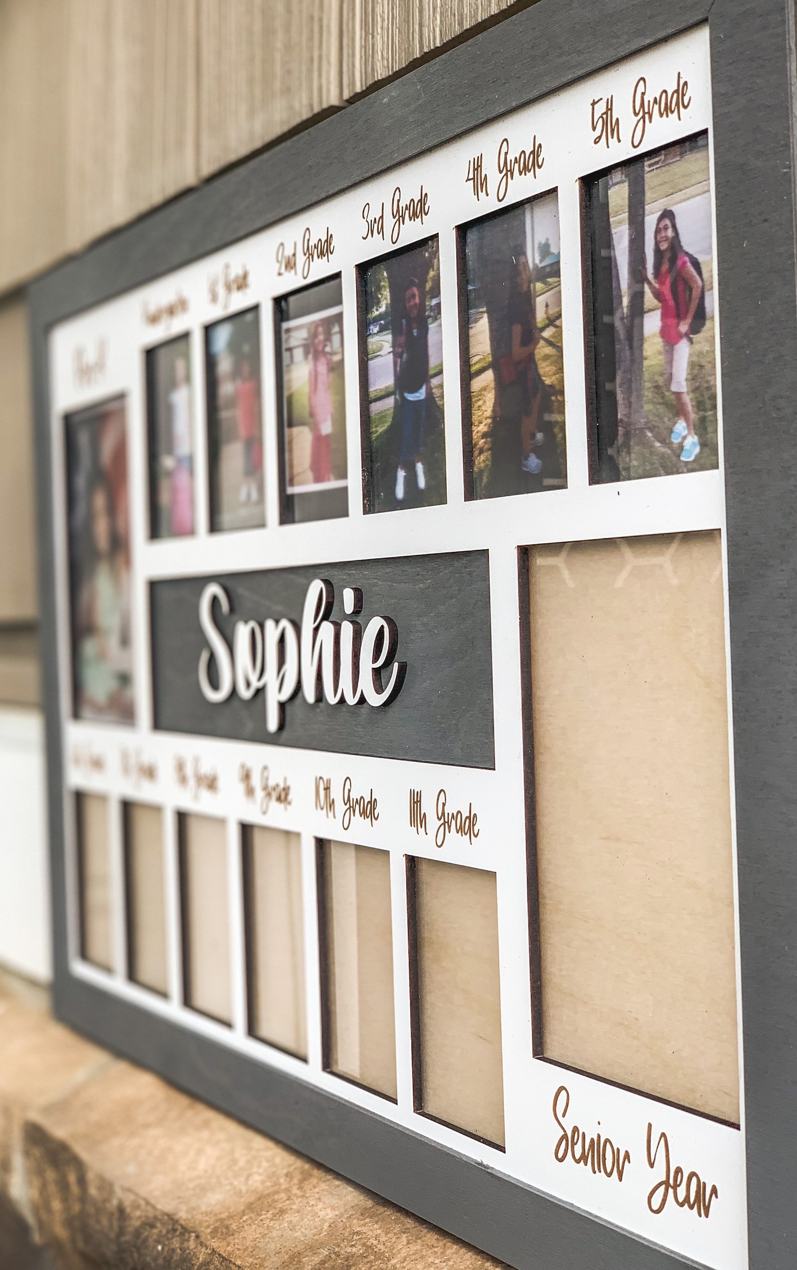 3D K12 School Years Picture Frame Custom Personalized Photo Etsy