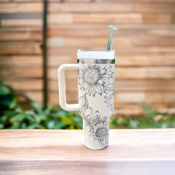 Stanley Tumbler Yarrow Sunflower Etsy