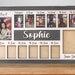 3D K-12 School Years Picture Frame Custom Personalized Photo Display (Gray) with Raised Lettering Rustic Photo Display Board Back to School