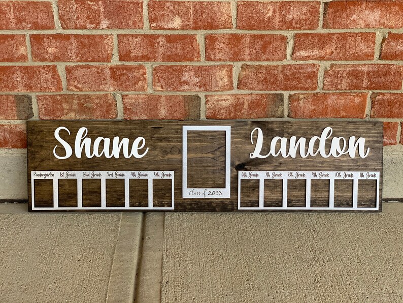 3D K12 School Years Picture Frame Custom Personalized Photo Etsy