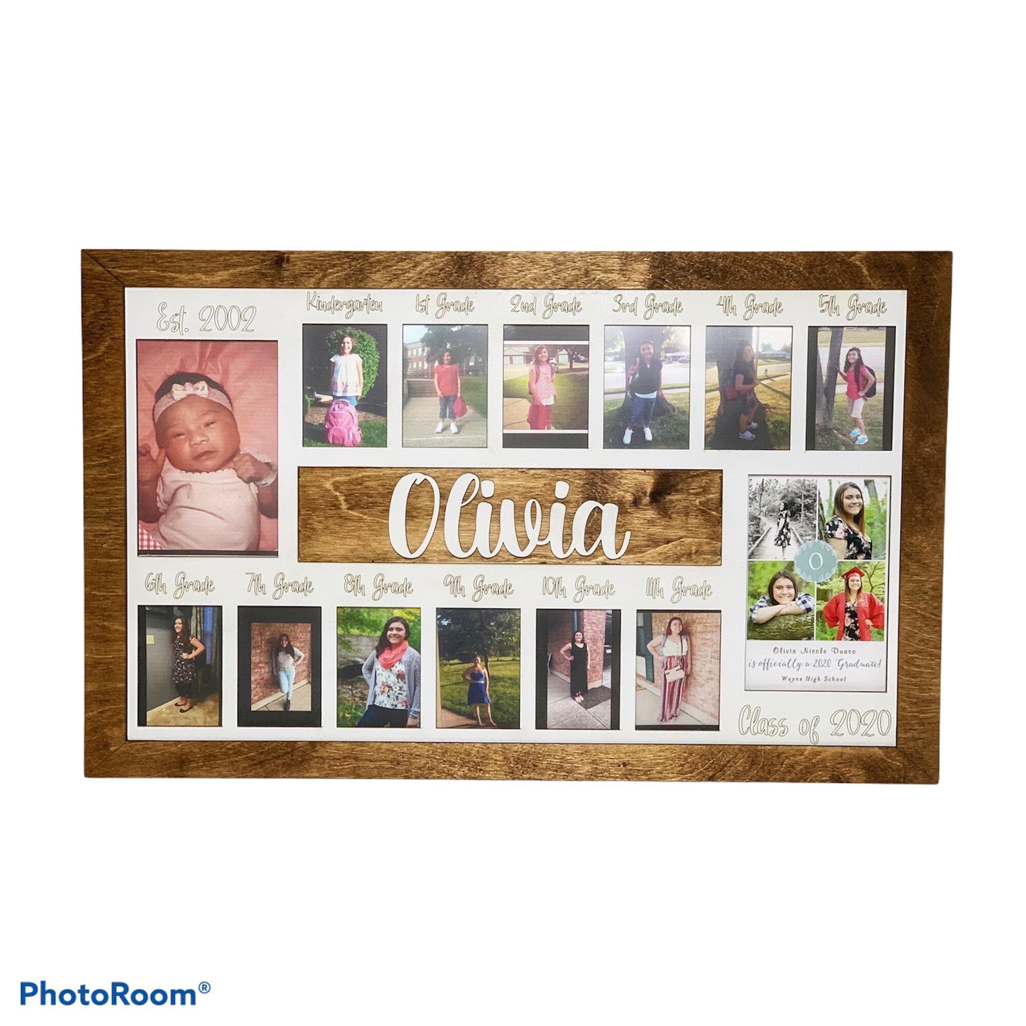 3D K12 School Years Picture Frame Custom Personalized Photo Etsy
