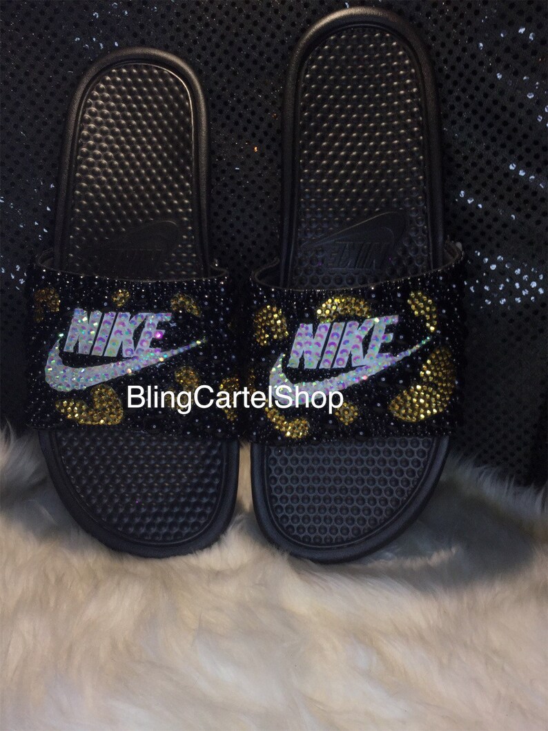 leopard print sliders nike