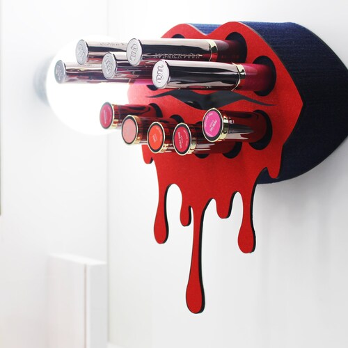 Wall Mounted Makeup Holder Lipstick Organizer Makeup Etsy