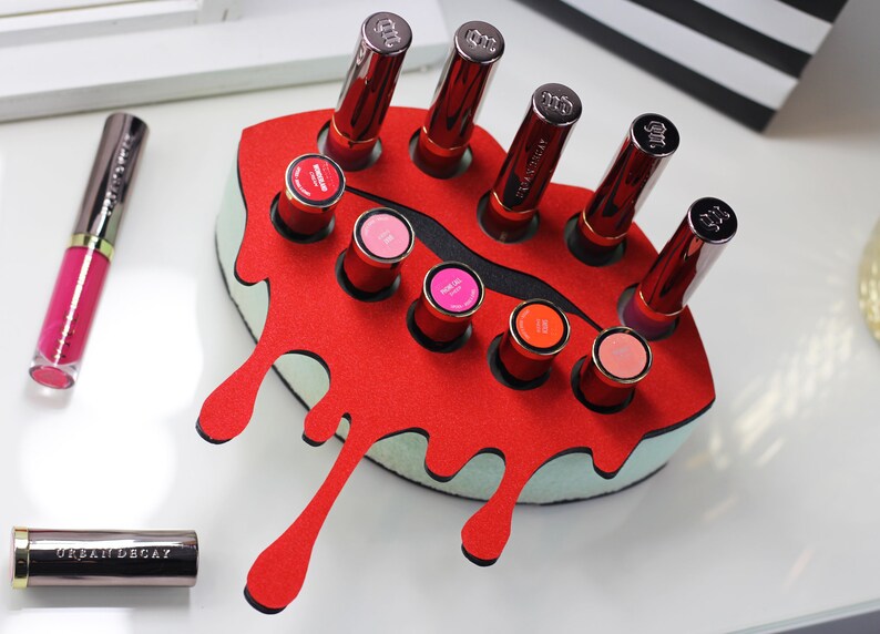 Wall Mounted Makeup Holder Lipstick Organizer Makeup Etsy