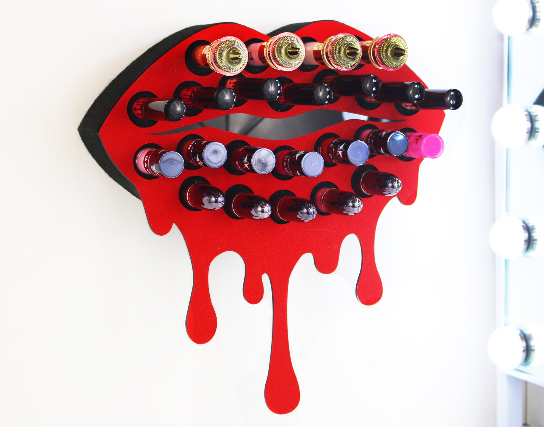 Lipstick Holder Makeup Organizer Makeup Holder Wall Mounted Etsy