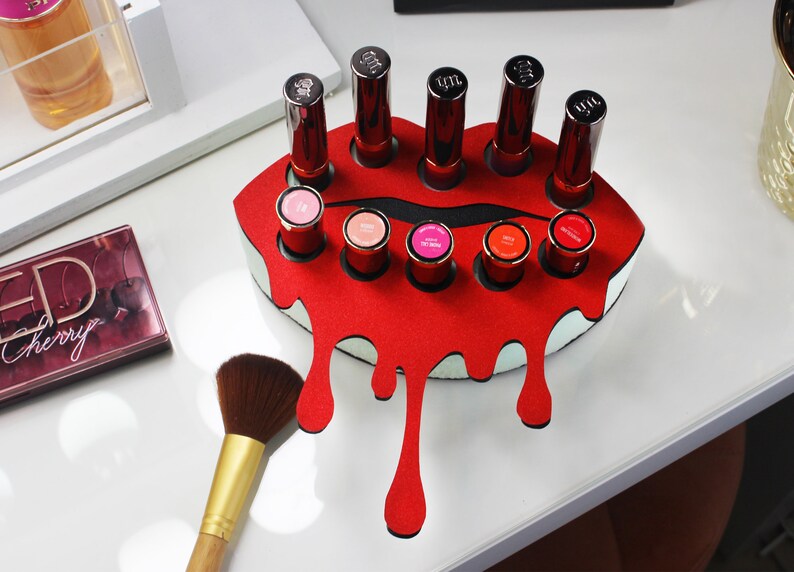 Wall Mounted Makeup Holder Lipstick Organizer Makeup Etsy