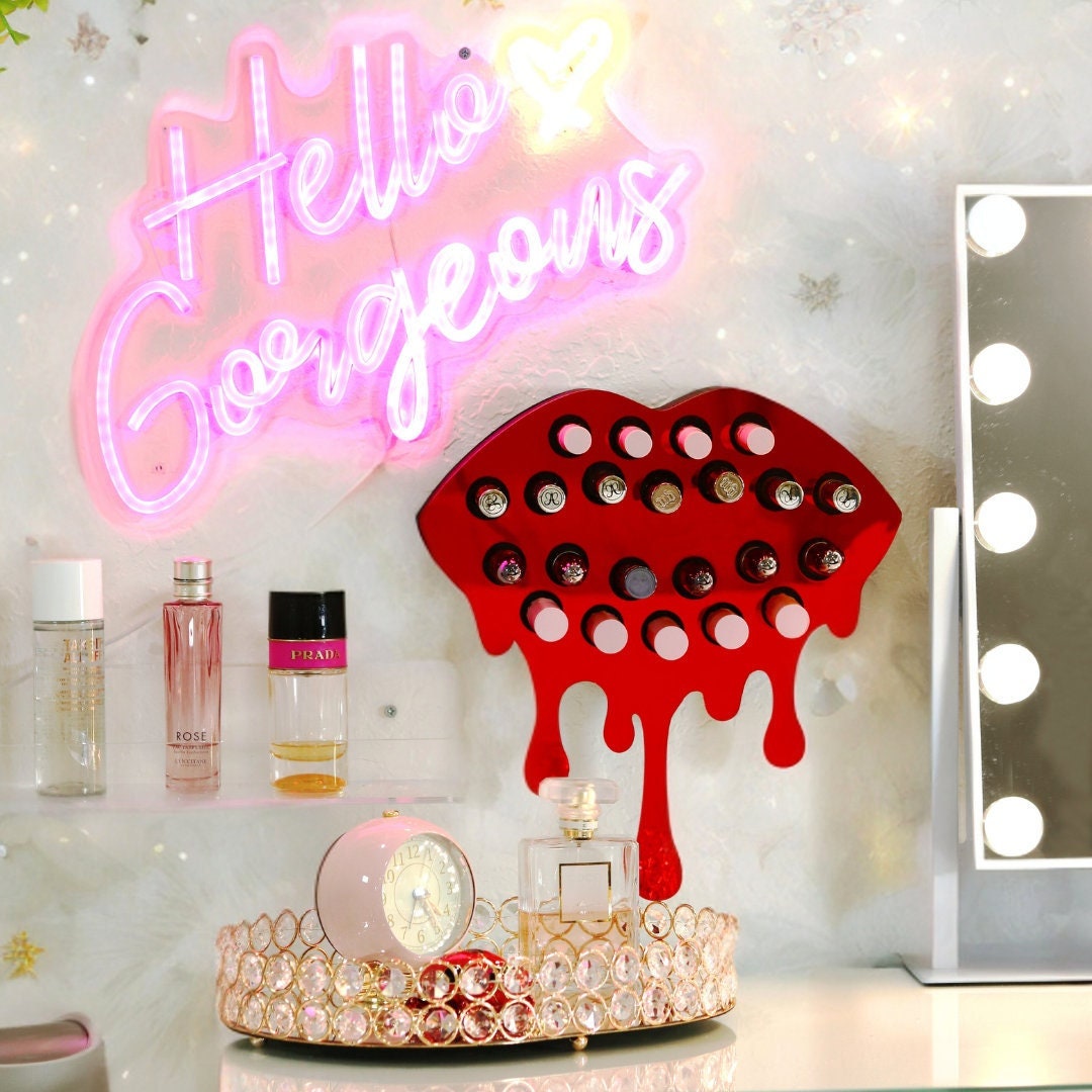 Lipstick Holder Makeup Organizer Makeup Holder Wall Mounted Etsy