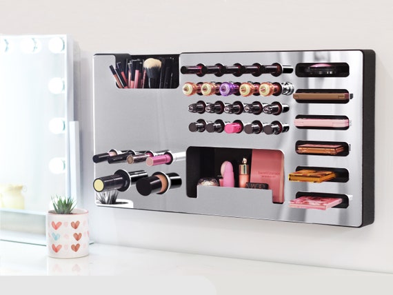 Wall Mounted Makeup Organizer, Makeup Storage, Nail Polish Shelf