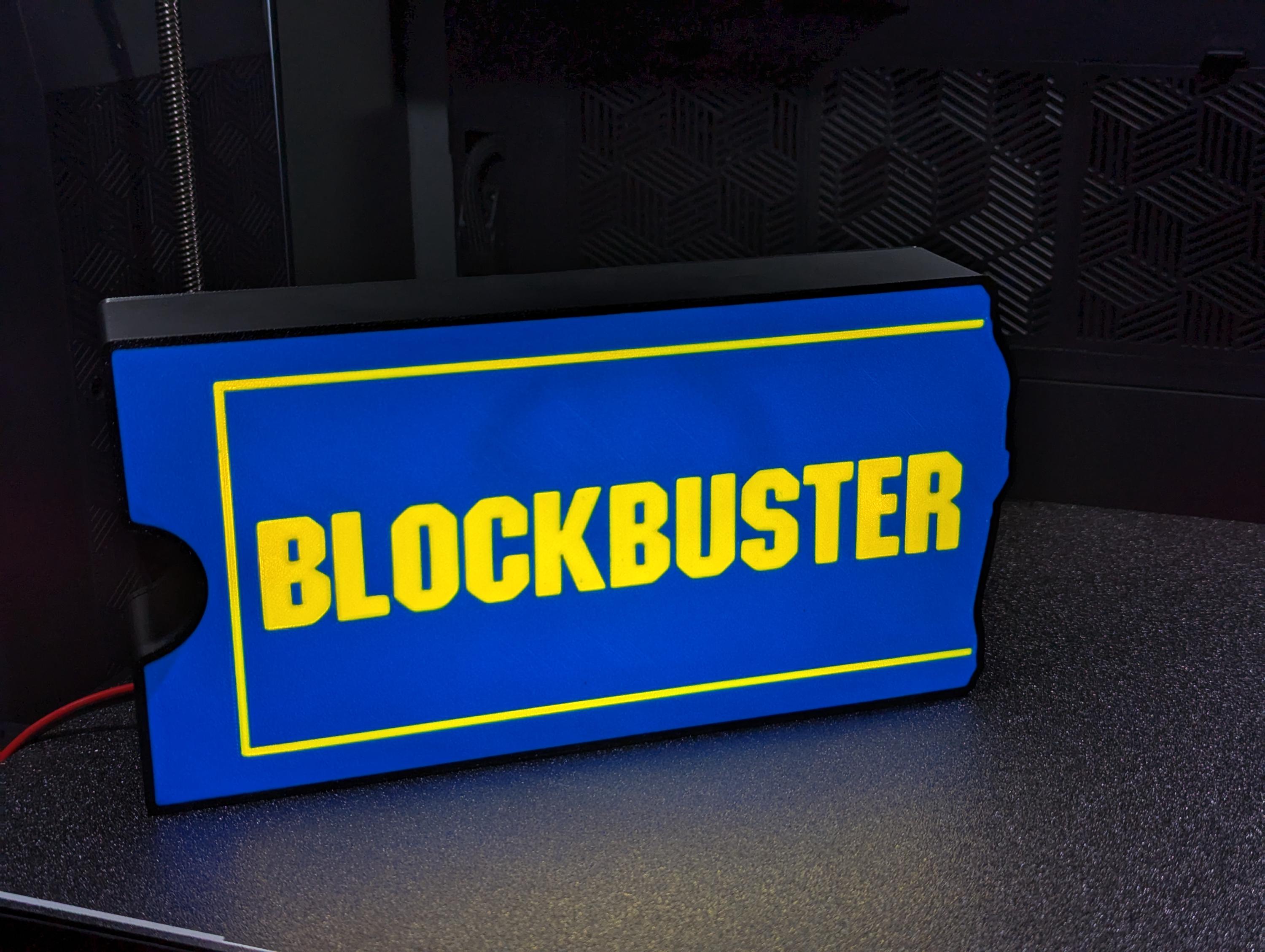 Blockbuster - LED Lightbox Sign - Hangable W/dimmer Option - Etsy