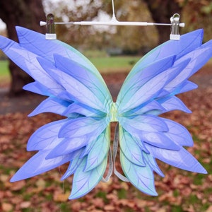 Fairy wings lavender and green. Kids fairy wings, unique handmade elven costume. Fairy Costume. Cake Smash.