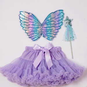 Fairy Wings, wand.  Young children soft rainbow fairy wings - Butterfly wings, rainbow wings, parties, fairy dress up, cake smash.