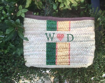 personalised beach clutch bag