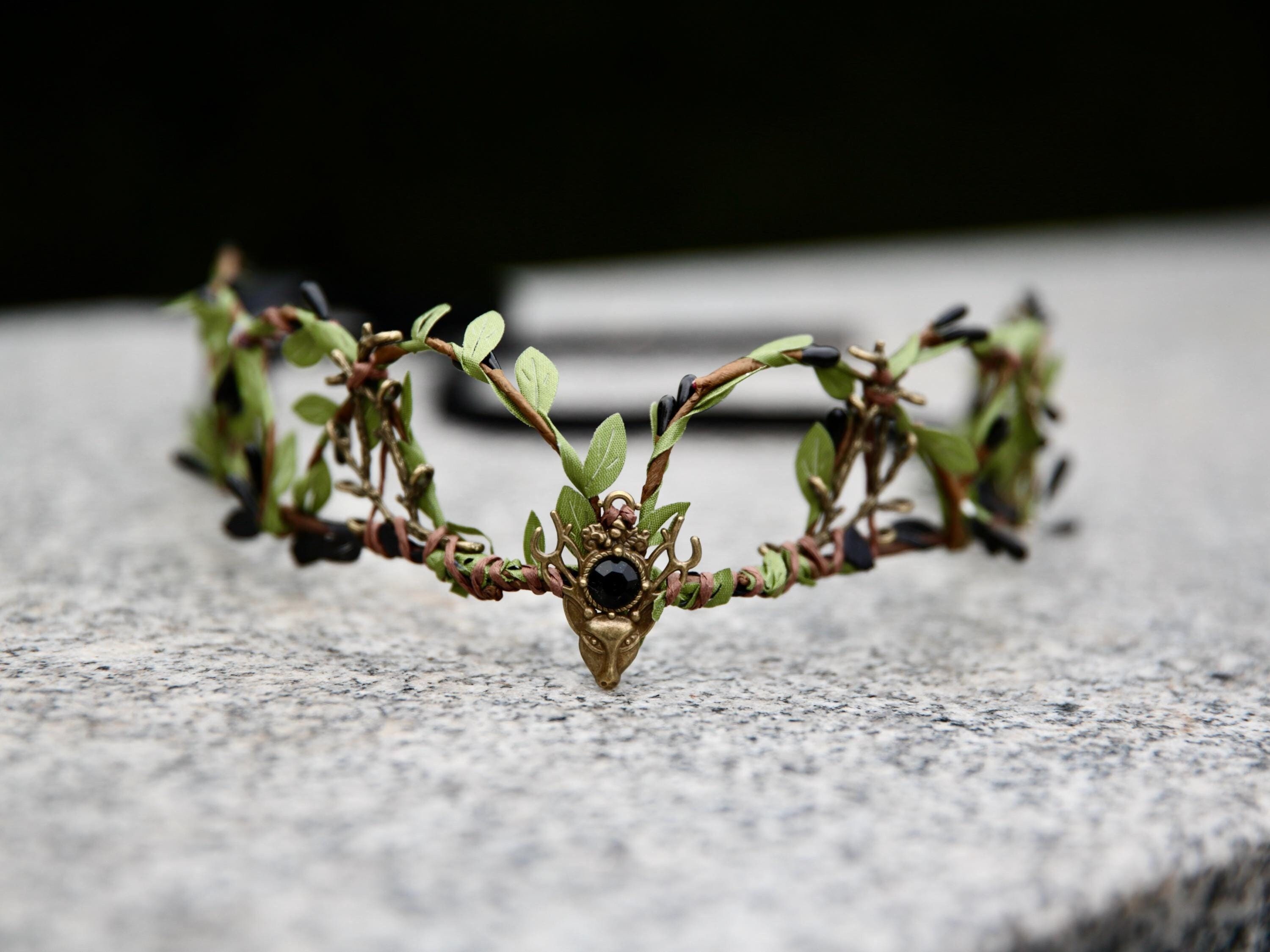 Fairy Crown with Deer Head, Adults Fairy crown for Imaginative Play,…