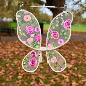 Fairy Wings Pink Embroidered  Butterfly Wings