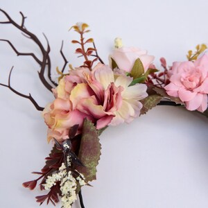 Custom elven floral tiara, deer antlers on a hair band,  we choose the basic colour scheme and you can tell us what colours you would like us to add.