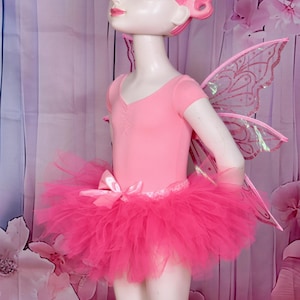 Deep Pink Tutu Baby & Children&#39;s  pretty Fairy Wings and Tutu. Christmas fairy, cake smash, birthday parties. Birthday princess