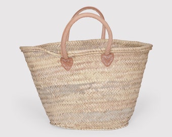 Seconds Genuine Moroccan palm straw market basket, seconds sale beach bags, holiday bag, shopping basket, vintage bag
