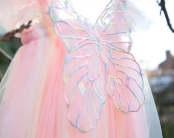 Robe De Pâques Fille Marmalate Boutique - Motif Papillon Rose Taille 6, Style Fit & Flare, Occasion Très Bon État
