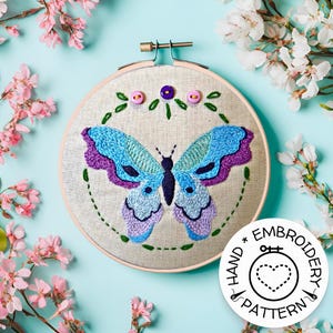 Butterfly Hand Embroidery Pattern: Spring Project (PDF)
