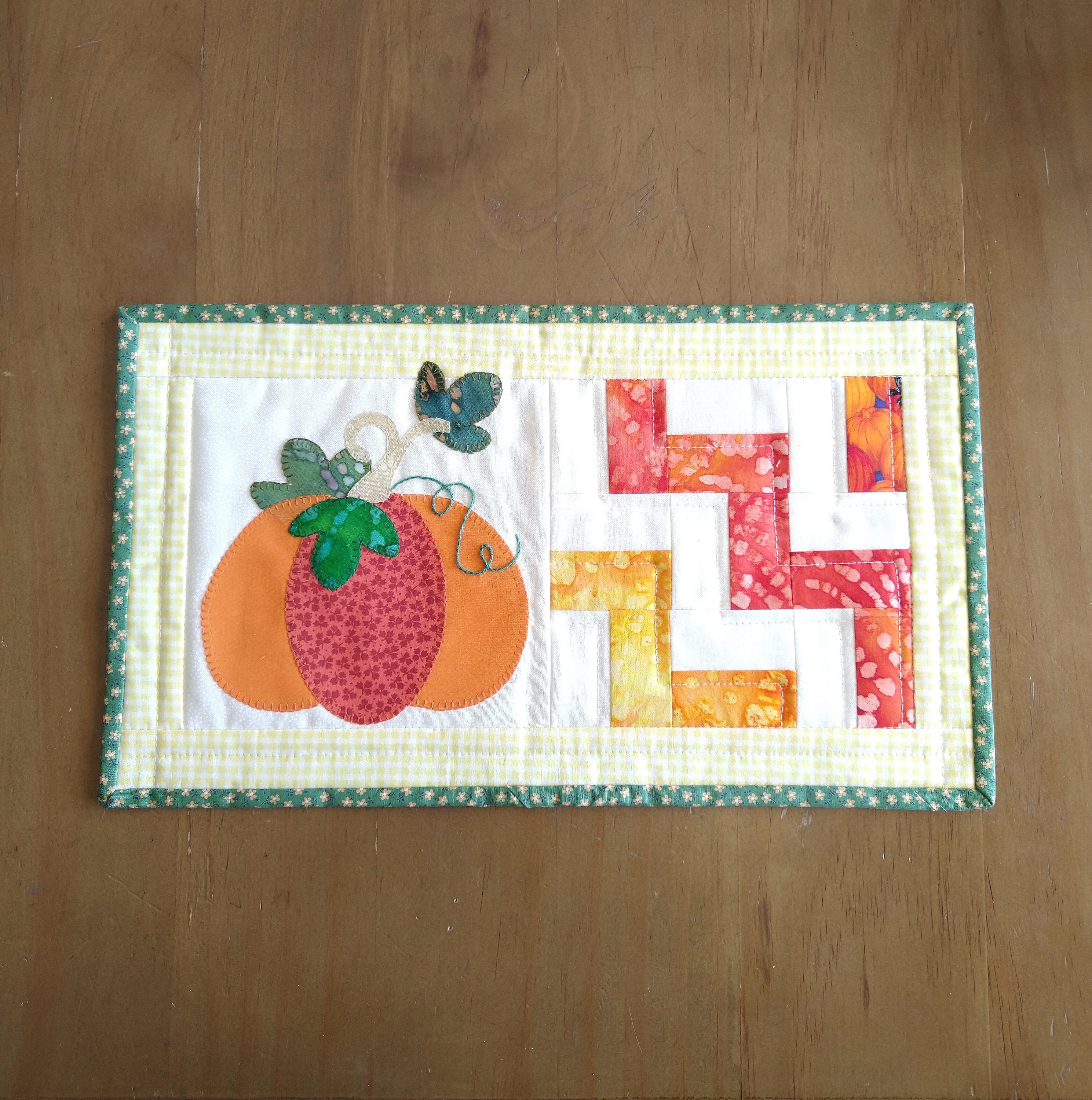 Pumpkin Mini Quilt Pattern Fall Mug Rug PDF Pumpkin Quilt - Etsy