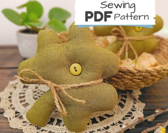 Shamrock Sewing Pattern: Primitive St. Patrick's Ornaments (PDF Pattern)