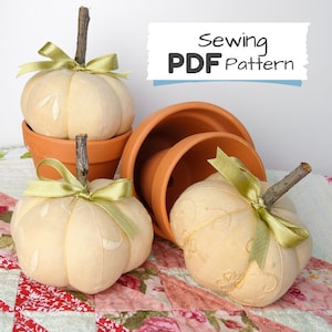 Pumpkin PDF Pattern - Small Pumpkin Sewing PDF -  Sewing Pattern Patchwork Pumpkins - Pumpkin Pattern Instant Download