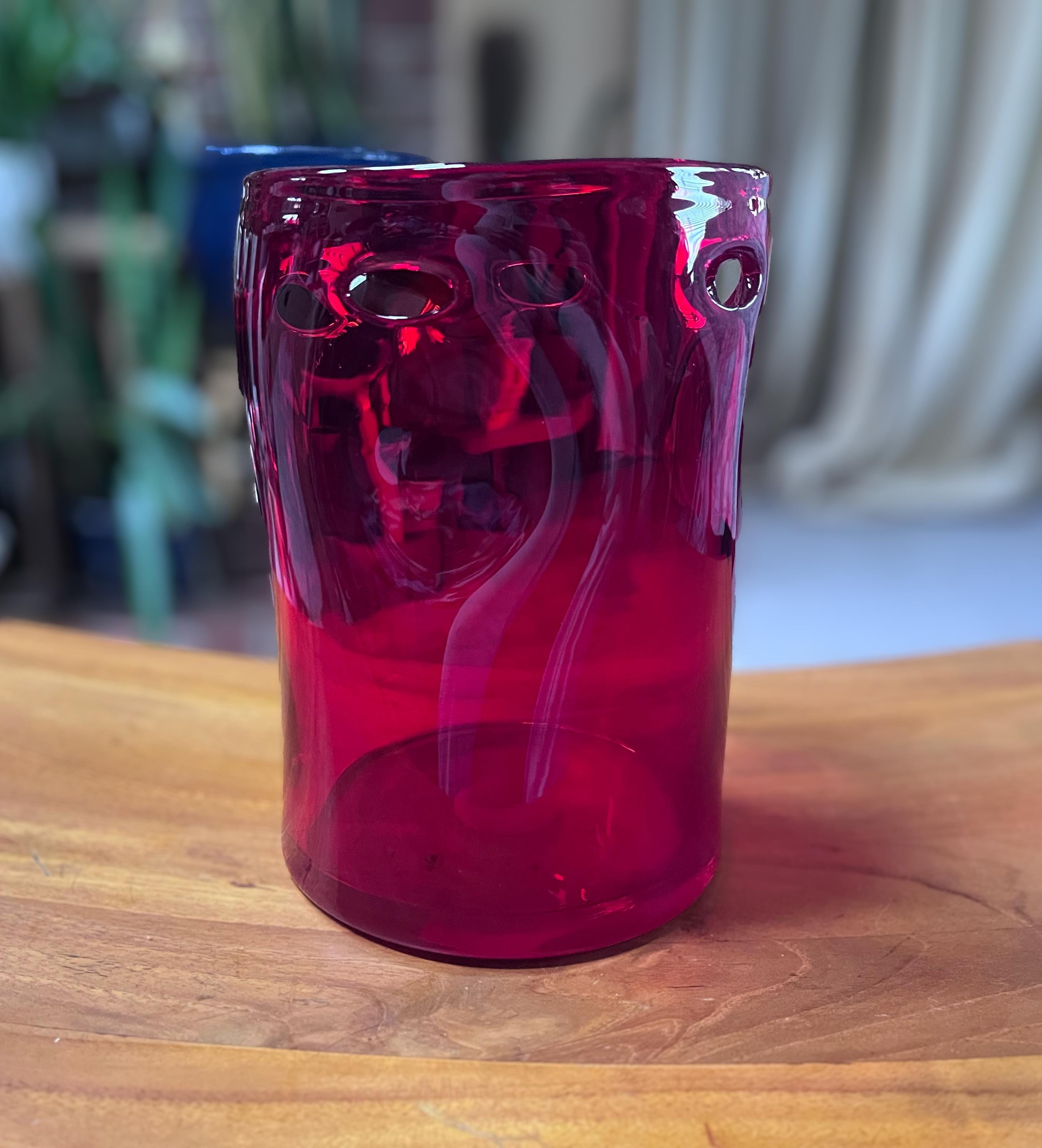 Vintage Blenko Glass Dimple Vase - Etsy