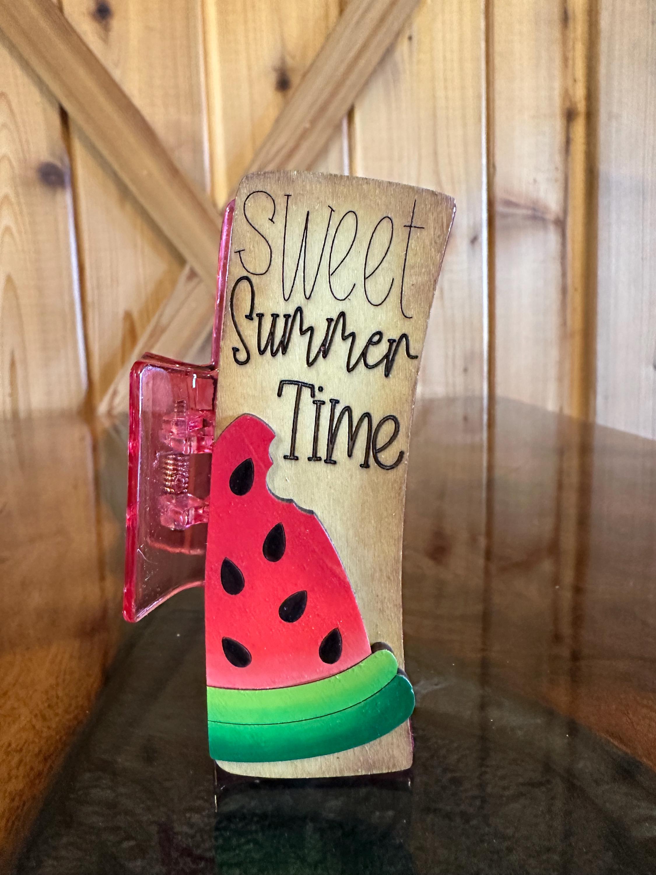NEW Watermelon Slices Hair Claw Clip Summer Y2K Watermelon Hair Claw – Coucou Suzette main image 4