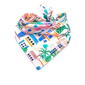 Italian villa Dog Bandana, Summer Bandana, Girl Dog, Boy Dog, Travel, Tropical, hand painted, Getaway, Triangle Bandana, Dog Accessory, Pet