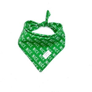 Nice List Dog Bandana, Christmas Themed Bandana, Winter dog bandana, Triangle Dog Bandana, Holiday Bandana, Festive Dog, Naughty or Nice