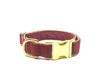 Rotes Samt Hundehalsband, HerbstHalsband, Winter Hundehalsband, Weihnachten Hundehalsband, Junge Hund, Mädchen Hund, Samt Halsband, Urlaub Hundehalsband, Festlich