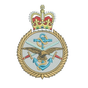 Machine Embroidery Design - Tri Service Crest - Armed Forces - Military Army Remembrance Day Veteran Badge INSTANT DOWNLOAD