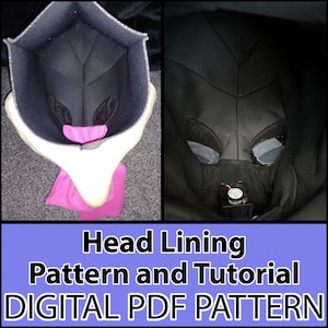 Fursuit Head Lining Pattern Tutorial Balaclava Digital Download PDF Template