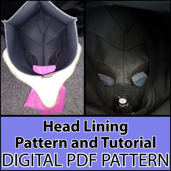 Fursuit Head Lining Pattern Tutorial Balaclava Digital Download PDF Template