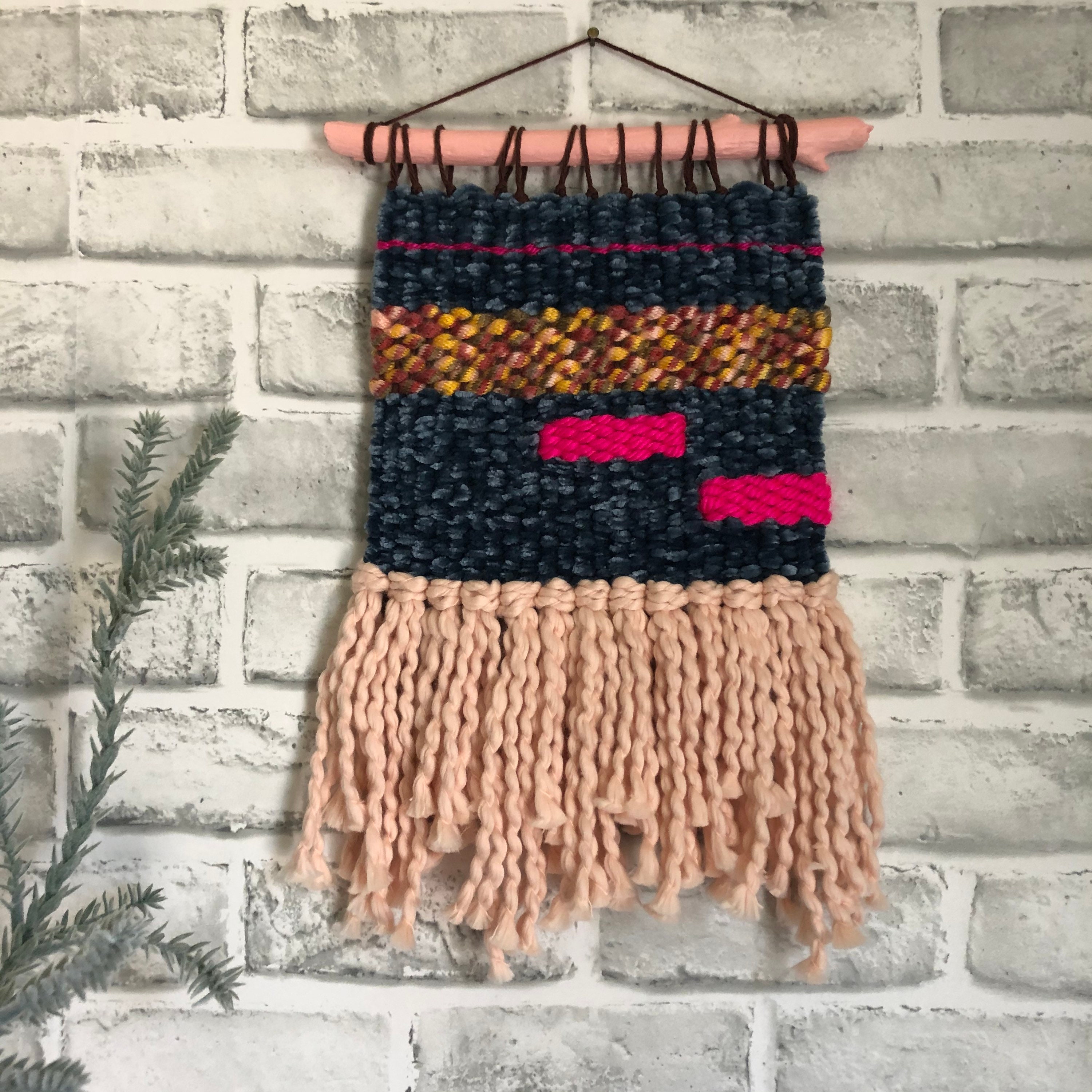 Velvet Woven Wall Hanging Etsy