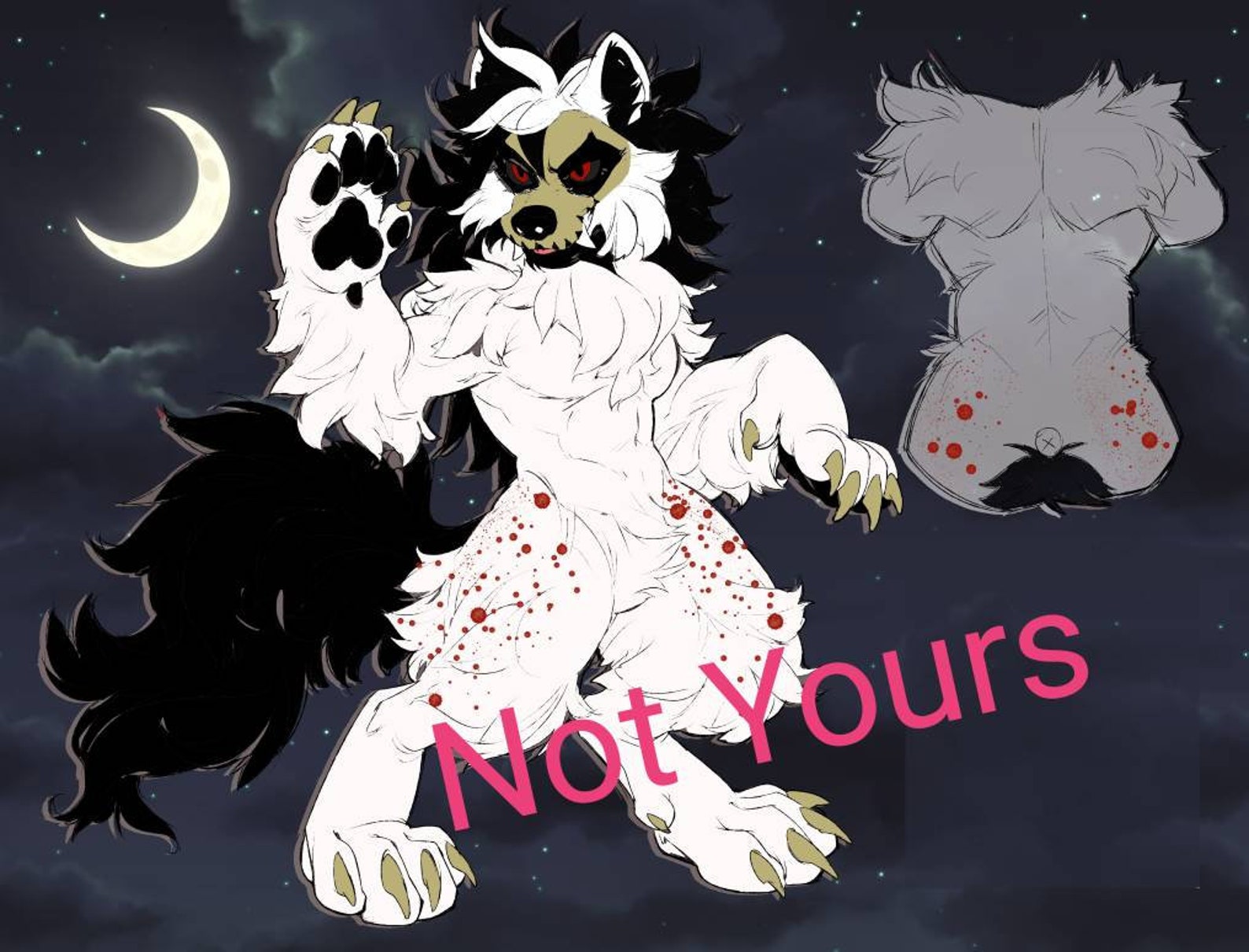 Character adopt demon skull Halloween wolf ghost fursona furry Etsy