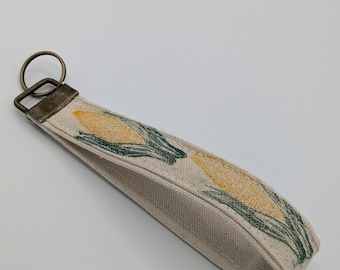 Corn Block Printed Key Fob Wristlet