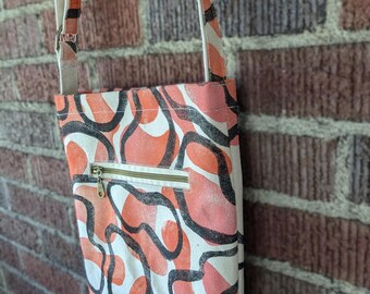 Coral Blobs Printed Crossbody Purse