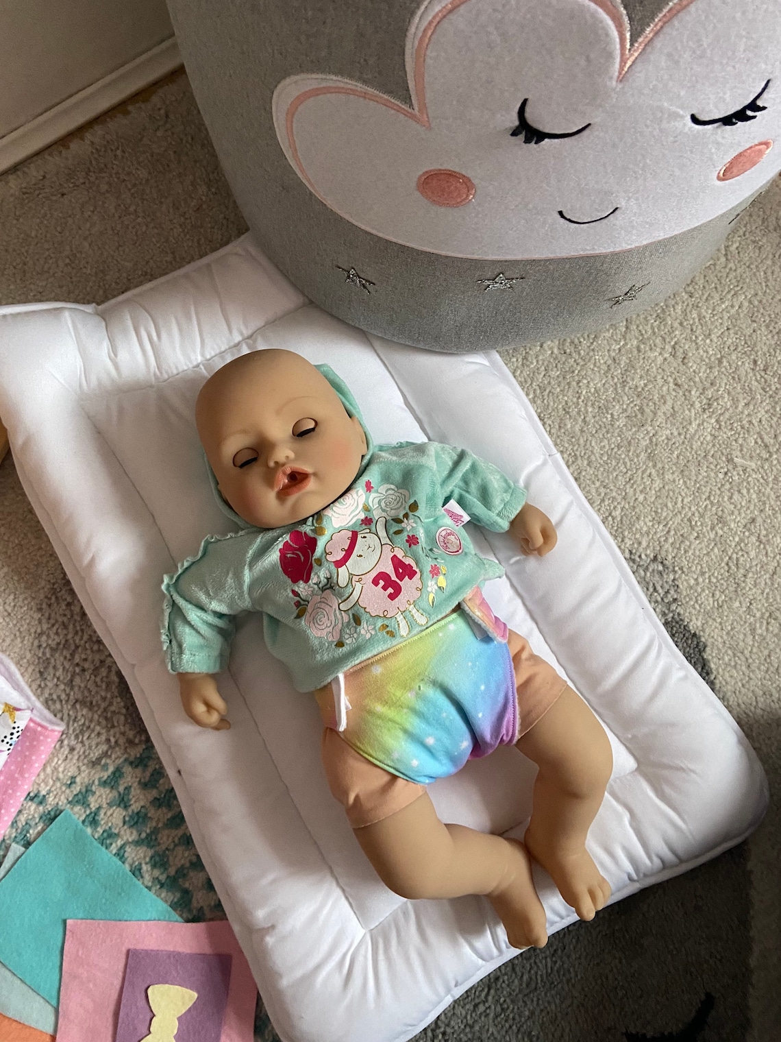 5 large Doll nappies 38cm waist doll diaper Doll change set Etsy