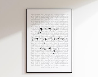 Surprise Song Custom Prints | Digital Download | Personalised | Eras | Acoustic Set | Tour Poster | Concert | Pick Your Surprise Song