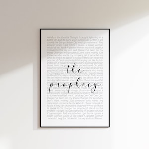 The Prophecy Song Print | Digital Download | Song Lyrics Print