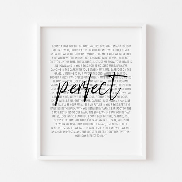 Song Lyrics Print - Etsy