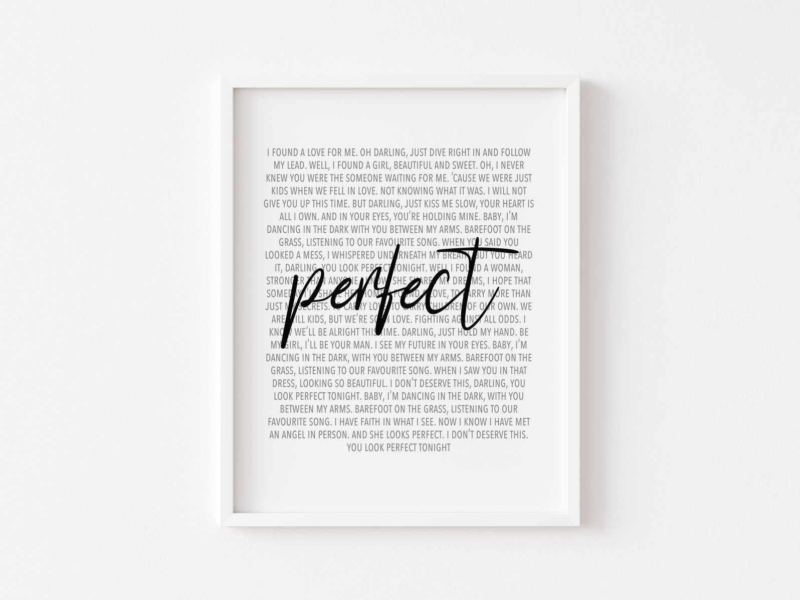 Ed Sheeran Perfect - Etsy