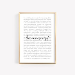 The Manuscript Song Print | Digital Download | Song Lyrics Print