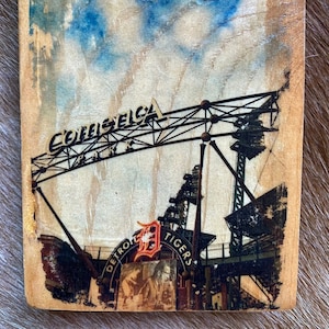 comerica park|detroit tigers|comerica park photography|comerica park wood wall art|detroit tigers wood wall art|baseball lover|gift for him