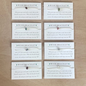Wish bracelet | Cord and Gemstone Bracelet | Gemstone Wish Bracelet