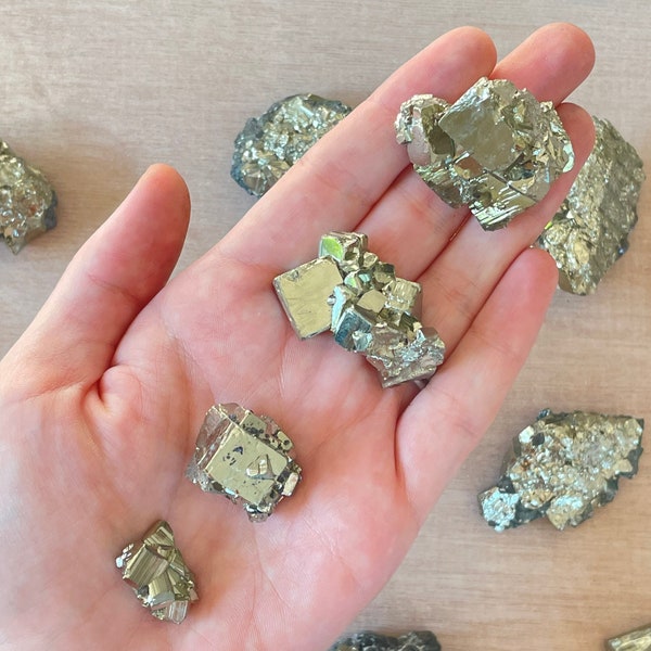 Pyrite Raw Clusters | Raw Crystal Point | Authentic Gemstone | Natural Rock Cube